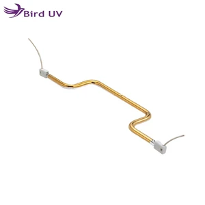 Bird UV Customized Single Tube Glass Lamp Gold IR Emitters Infrared Heater Tube High Temperature Resistant