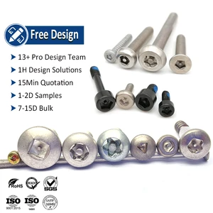 Stainless Steel Metric Anti Theft Self-tapping Truss Cap Button Flat Pan Head Machine Thread Forming ISO Standard Screws
