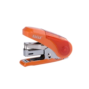 EAGLE TYSS010 #10 Mini Stapler Plastic Manual Force Saving Stapler 20 Sheets Stapler with Built-in Staple Remover Orange Color