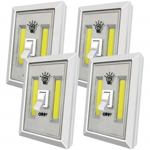 Quality Assured 200Lumens COB AAA Battery Operated Cordless Led Night Light Wireless Flipping Wall Stick on Led Switch Light
