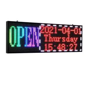 Business Store Shopping Mall Outdoor Full Color LED Advertising Display Screen Programmable Scrolling Lights IP65 Rated 5 Year