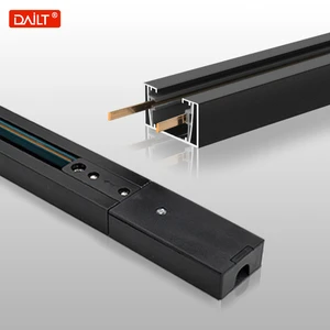 Hot Sell Commercial Home 2 Wire Track Rail Aluminum Track Light Rail Black White 1m/1.5m/2m Track Light Rail for Indoor