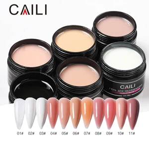 Builder Gel Extension Sculpting OEM Customized Logo Nail Supplies Kit 56G Reinforce Hard Milky UV Gel Soft Gel Nail Extensions