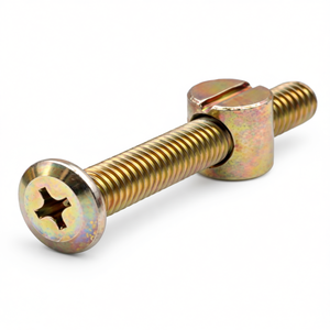 Zinc Plated Furniture Cam Screw Connector Bolt PZ2 Drive For Cabinet And Panel Fixing