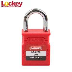 Lockey Steel Short Shackle Waterproof Key Operated Safety Loto Padlock 25mm Lockout Tagout CE Certified 1 Year Warranty