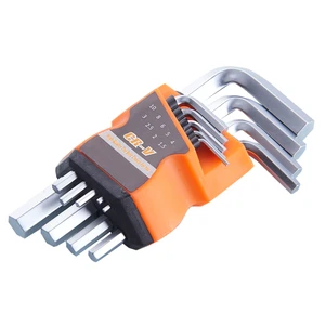9pcs Flat Head Metric Short Hex Key Allen Wrench Set
