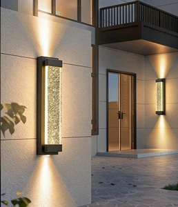 Wholesale Direct Outdoor Waterproof 85cm Crystal Wall Lamp Villa Courtyard Exterior Wall Porch Decoration LED Wall Lamp