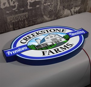 Custom LED Light Box 3D Logo Acrylic Personalized Business Light Box Outdoor Hanging Light Box Sign