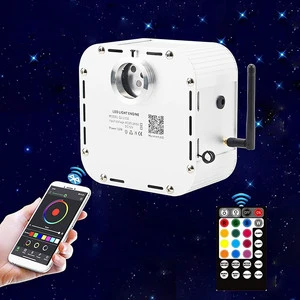 32W RGBW APP Twinkle Fiber Optic Lights Kit Music Activated Optical Star Ceiling for Car Headliner/ Home New Condition