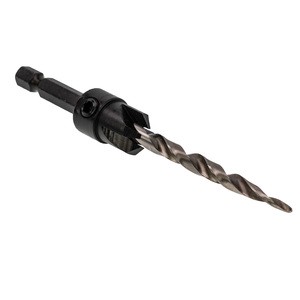 2025 HSS Tapered Countersink Drill Bits Set Depth Stop Adjustable Collar 1/4