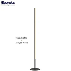 Decorative Modern LED Floor Lamp Minimalist Bedroom Study Room Standing Lamp 5mm Magnetic Track Spotlight Aluminum Acrylic