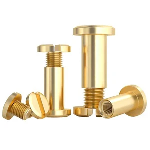 Rivets M5x10mm-M100x3000mm Brass Carbon Steel Screw Gold Letter Rivets Ledger Nail Female Slotted Nail Manufacturer Wholesale