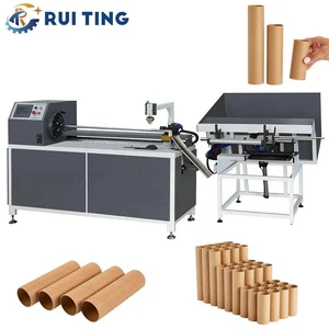 RT-1300 Automatic Digital Paper Pipe Plastic Core Cutting Machine Customize With 6inch Shaft Cutter