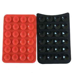 Custom Anti Slip 24 Cup Silicone Suction Cup Mat Mobile Phone Holder Silicone Sucker