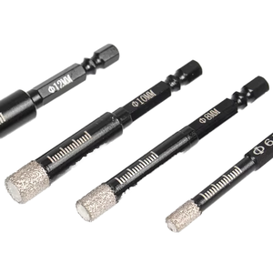 10mm Anti Slip Double Quick Connect Hexagonal Handle Vacuum Brazed Angle Grinder Center Drill Bit For Marble Glass Granite