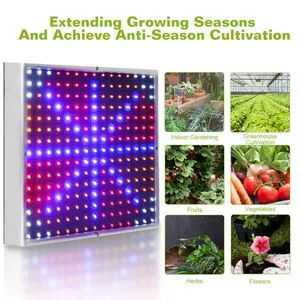 Full Spectrum LED Grow Light 225 LEDs Hanging Lamp for Indoor Greenhouse Succulents Seedlings Veg and Plant Growth