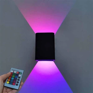 Bedside Wall Lamp Creative Corridor Background Led Bedroom IP65 Waterproof 3W Black Surface Mounted LED Outdoor Wall Light