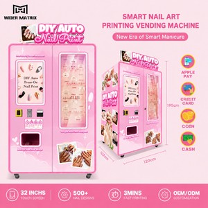 Card Cash Coin QR Code Payment Custom Logo Vending Machine Beauty Nails Customize Nails Vending Machine