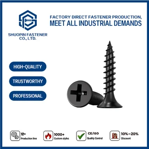 Black Phosphate Drywall Screws Bugle Head Phillips Coarse Fine Thread Self Tapping Gypsum Board Screw For Wood Metal Stud C1022