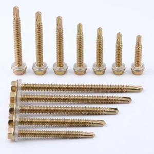 Durable Rust Proof Zinc Plated Hexagon Head Self-tapping Metal Screws with High Performance Fastening
