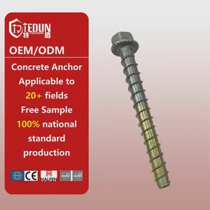 Best Price China ETA Stainless Steel A4 Body Hardened Carbon Steel Point Hexagon Head Bimetal Concrete Screw Anchors