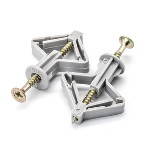 Hollow Wall Plastic Anchor with Self-tappping Screw Drywall Anchor Kit for Gypsum Board Fiberboard M8