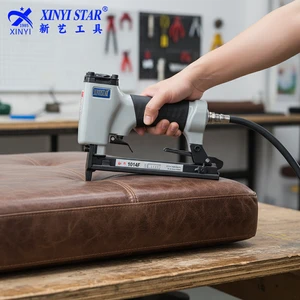 22GA 1014F XINYISTAR Aluminum Air Stapler Industrial Grade Pneumatic Nail Gun 3-Year Warranty-U-shaped Code Nail for Door