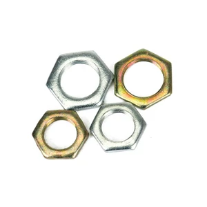 Hot Selling Chinese Factory Supplier DIN 934 ASME ANSI B 18.2.4.1M 8 10 12 Zinc Plated M4-M100 Hex Jam Nut Thin Nut