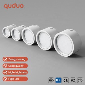 Factory Direct Commercial Home Office Hotel Iron Aluminum Black White 9W 12W 15W 18W Ceiling Surface Mounted LED Downlight
