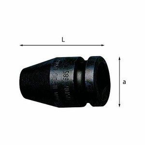 USAG 685 Socket-1/2 Drive ISO 1173/1174 Standard 22x37mm