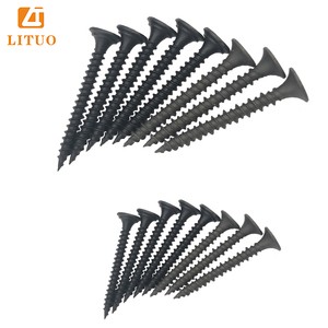 3.5*32mm Negro Tornillos Para Tablaroca Punta Pija Con Gruesa Rosca #6*1-1/4