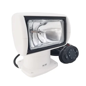 12V 24V Marine Halogen Searchlight Remote Control 360 Degree Rotating Waterproof Boat Spotlight for Yacht Fishing Vessel