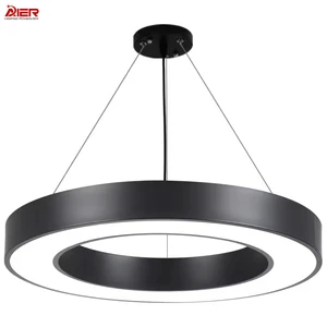 Modern Nordic Style Black Geometric Pendant Lamp Creative Round Hanging Light for Luxury Interior Decoration Indoor Fixture
