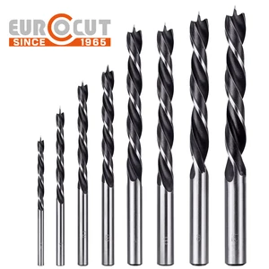 EUROCUT Worker Tools Hardware Brad Point Wood Drill Bit Three Sharp Tips Wood Drill Bit Broca