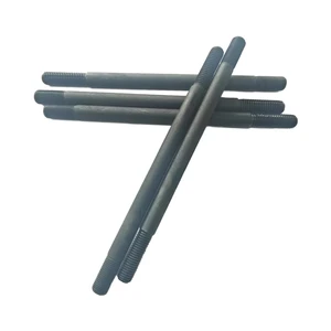 Double End Threaded Stud Screw Bolts Steel Plain Finish M6 to M8 12.9 Grade Thread Adapter for Structural Columns Fasteners