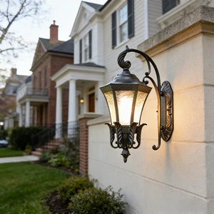 Wall Mounted Outdoor Wall Lamp Waterproof Ip65 Corridor Light European Garden Lamp Solar Powered Garden Landscaping Led Lights