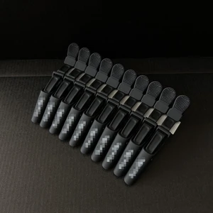 Hot Selling Matte Finish Custom Logo Hair Styling Tools Plastic Alligator Clip Clamps for Barber Beauty Salon Hair Studio Tool