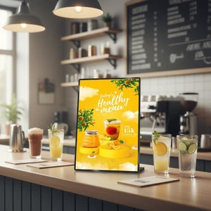 Custom Rectangle Decorative Ultra Slim LED Light Box with Aluminum Frame Hanging Installation 5000 Lumens for Restaurant Menus