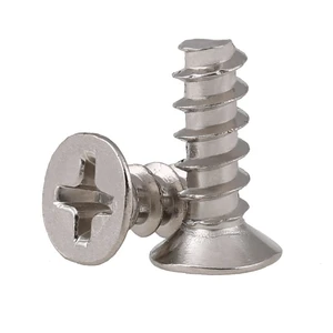 304 Stainless Steel Self-Tapping Screw with Cross Countersunk Head Metric System KB M2M2.3M2.6M3M4M5 for Tapping Projects