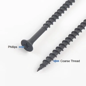 Plasterboard Screws #6 X 1 1/4 Drywall Screws Black Phosphate Head Gypsum Board Screws Used on Plasterboard