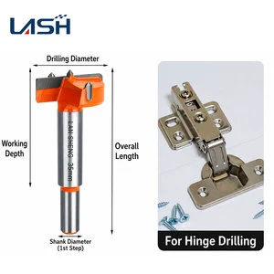 35mm Flat Bottom Core Drill Bit TCT Forstner Hinge Boring Bit for Wood Hole Drilling High Speed Long Service Life Accurate