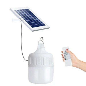 High Performance Portable Remote Control Emergency IP65 Waterproof 50W-250W Solar LED Camping Lantern ABS Material Garden Use