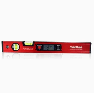 16-inch Digital Spirit Level and Protractor, Inclinometer Angle Gauge Finder Bubbles Magnetic Base with Backlight Red