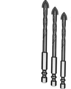 Cross Four Blade Alloy Ceramic Tile, Vitrified Tile, Concrete Glass Drilling Tool, Drill Bit