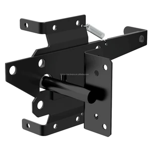 Heavy Duty Self-Locking Gate Latch Wooden Fence Post Mount Automatic Gate Lock Gravity Door Latch