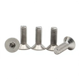 DIN7991 Stainless Steel Flat Head Hex Socket Countersunk Screw Threaded Shaft Fastener