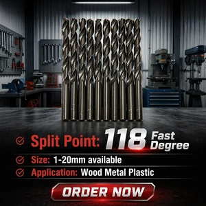 High Speed Steel Straight Shank Twist Drill Bit 5mm Wood Metal Steel Fast Drilling Factory 1-13mm Good Quality Black Oxide OEM