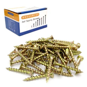 High Quality Yellow Zinc Drywall Screws Self-Tapping For Gypsum Board And Metal/Wood Stud Construction