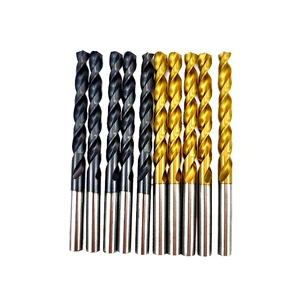 M1-40 High Speed Steel Fully Ground Amber Twist Drill Bits For Metal And Stainless Steel Drilling