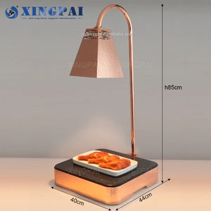 XINGPAI Factory Hot Sale Food Heat Preservation Lamp Stainless Steel Hammered Food Heat Lamp With Marble Panel